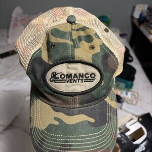 Camo Trucker Hat – Lomanco Events Patch – Legacy Mesh Back Cap.